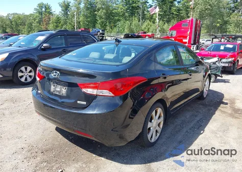 2013 Hyundai Elantra Limited from USA, damaged, VIN KMHDH4AE3DU572606
